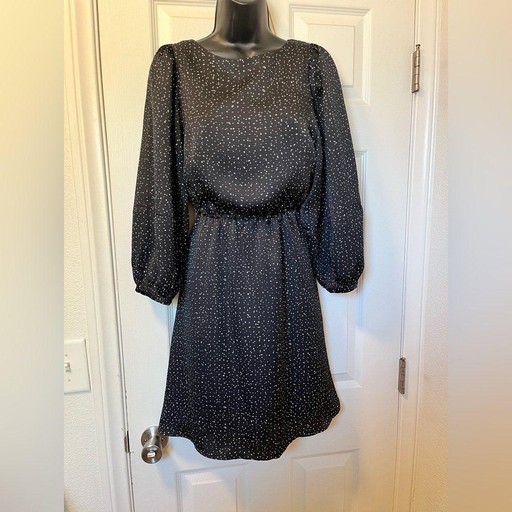 GAP Black and White Long Sleeve women’s Dress